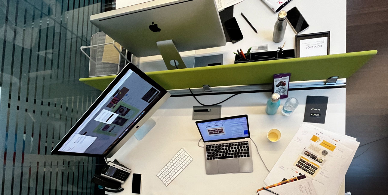 Scorcio dello studio ComLab di Milano