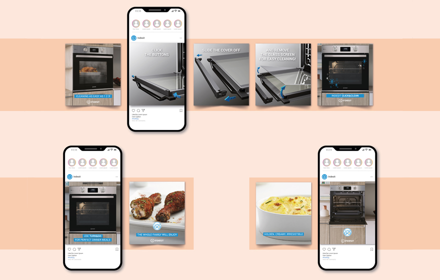 esempio pagine responsive, su cellulare per Indesit