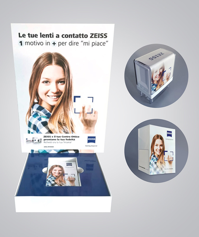 Cartello da banco per Zeiss per expo LAC 51